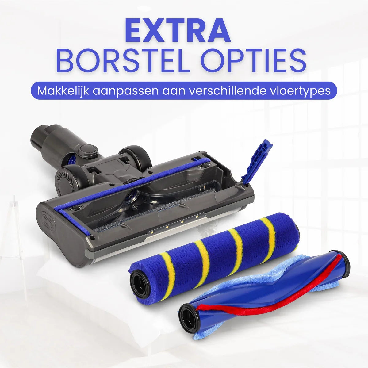 Dyson Zuigmond - Mondstuk - Opzetstuk Geschikt voor Dyson V7 V8 V10 V11 V15 - 1 Extra roller - Grijs
