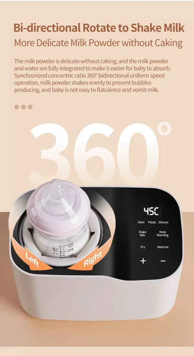 4-in-1 Volautomatische Melkbereider Baby - Voorkomt de vorming van luchtbellen - Vermindert de hik - Melkbereider - Flesvoedingsapparaat - Flessenwarmer - Melkfles Shaker - Warmhouden - Flessenschudder - Flessendroger - Babymelkmachine