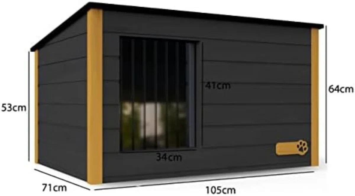 Outdoor Dog Kennel - Large Dog Kennel - Wooden Dog Kennel