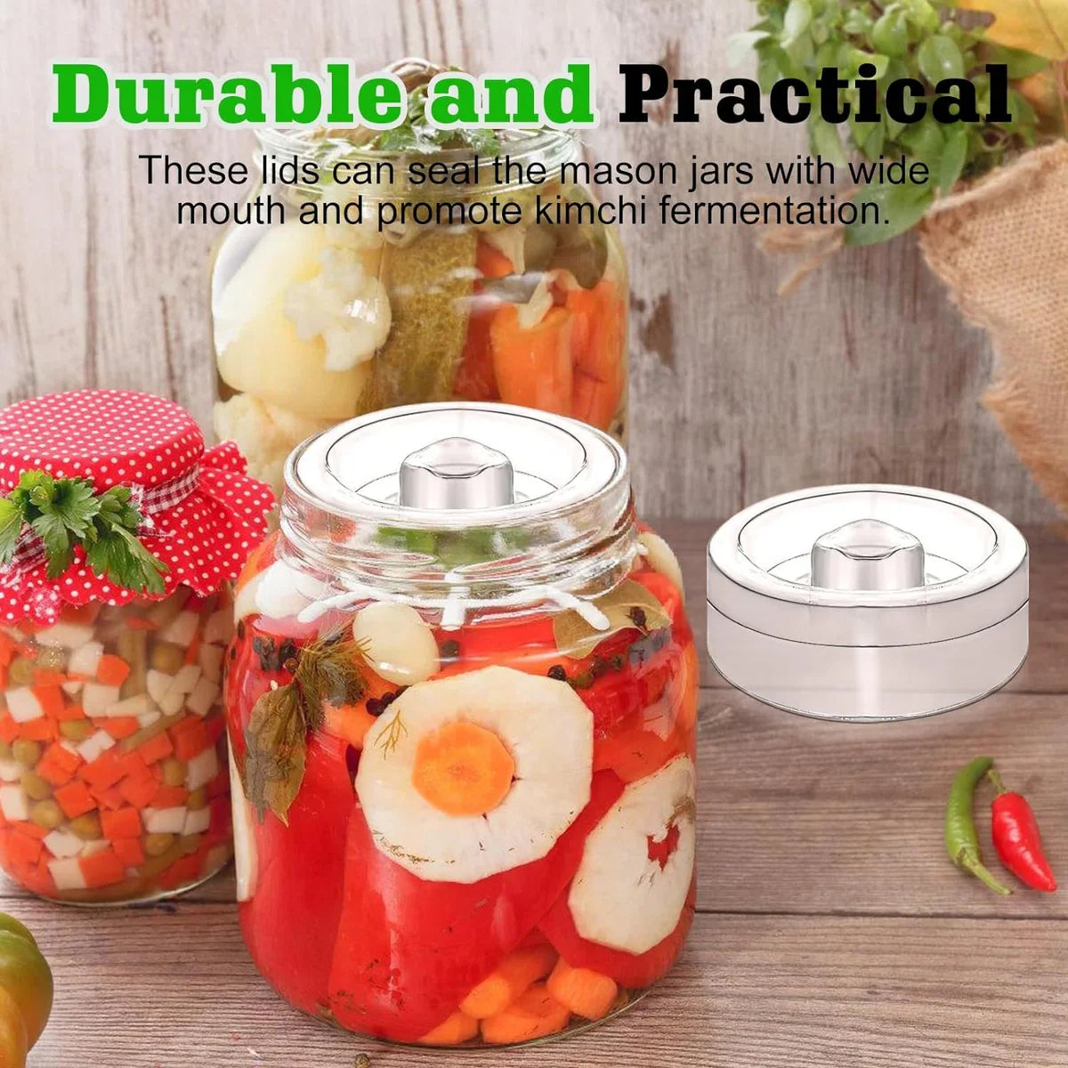 Fermentatiegewichten - Fermenteren - Fermentatiepot - Fermentatie - Verzwaringsstenen - Ø 6,4 centimeter - 4 stuks - Must have voor het inmaken van groente!