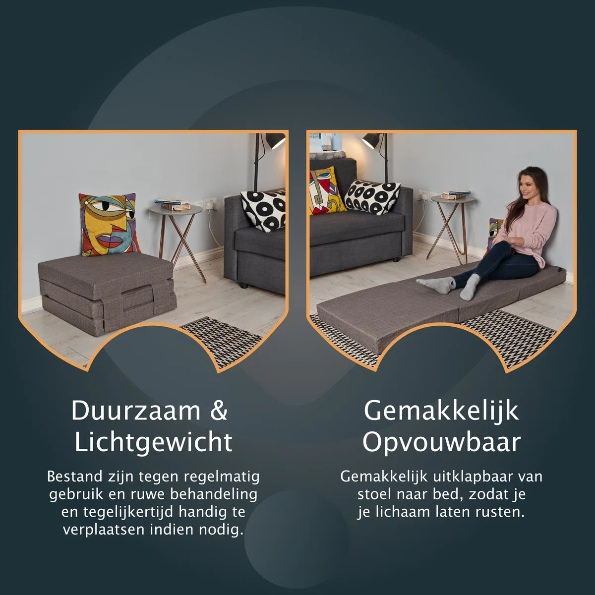 Opvouwbare Matras - Volwassen Reizend Vouwmatras - Logeermatras Opvouwbaar – Zetelbed - Opvouwbaar Logeerbed 1 Persoons - Logeerbed