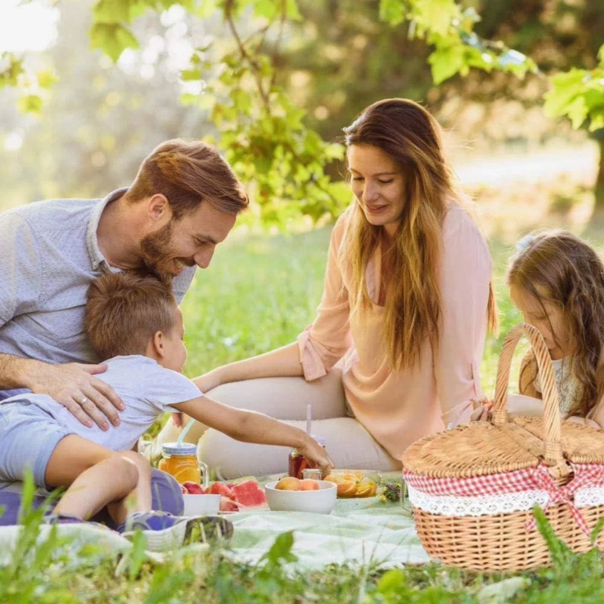 Rieten picknickmand voor kinderen handgeweven paaseierenopslag snoepgeschenk voor bruiloft - Roodkapje mand picknickmand
