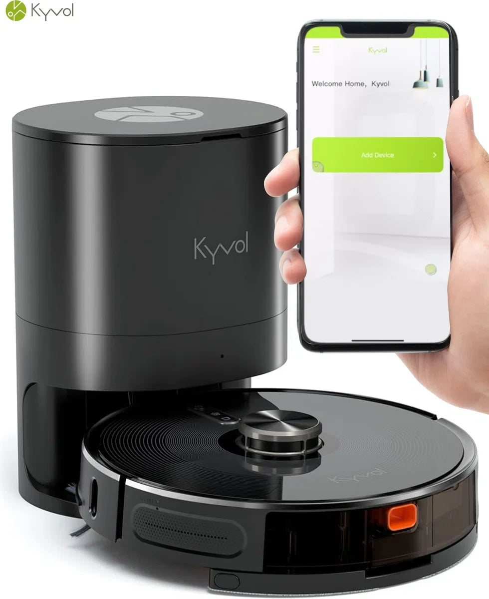 Cybovac S31 robotstofzuiger met laadstation en dweilfunctie - Zwart | Elektrisch | Automatisch | met app | Leegt zichzelf | Smart