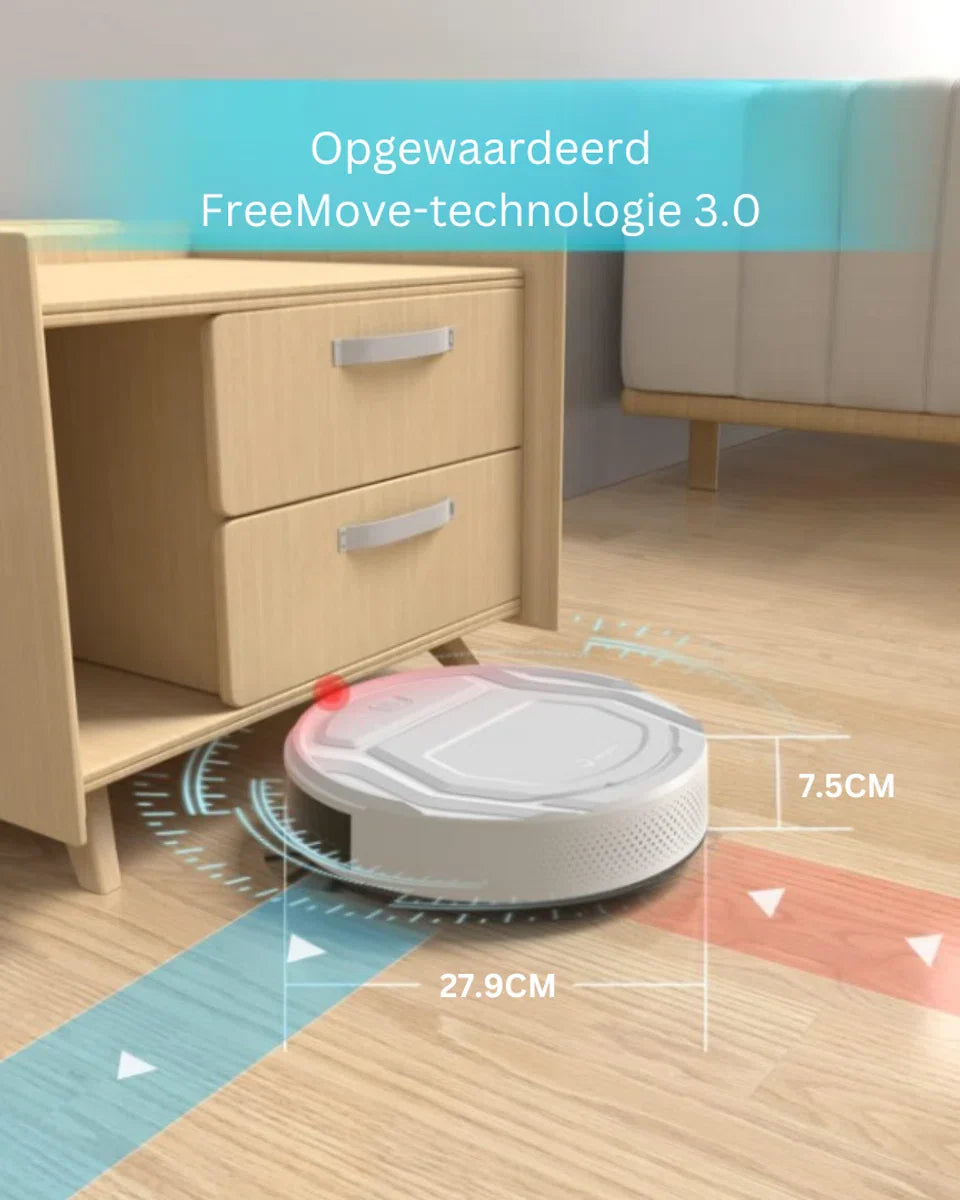 2-in-1 robotstofzuiger met laadstation - Met dweilfunctie (excl. dweilaccessoires) - 3.0 technologie - 120min. - Robotstofzuigers - Dweilrobot - Huisdieren - Stofzuiger - Spraakbesturing & app - Wit