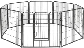 Topmast Premium Puppyren - 60 cm Hoog - 640 cm Omtrek - Hondenren - Hondenhok - Grijs Hamerslag