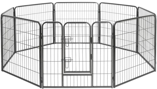 Topmast Premium Puppyren - 60 cm Hoog - 640 cm Omtrek - Hondenren - Hondenhok - Grijs Hamerslag