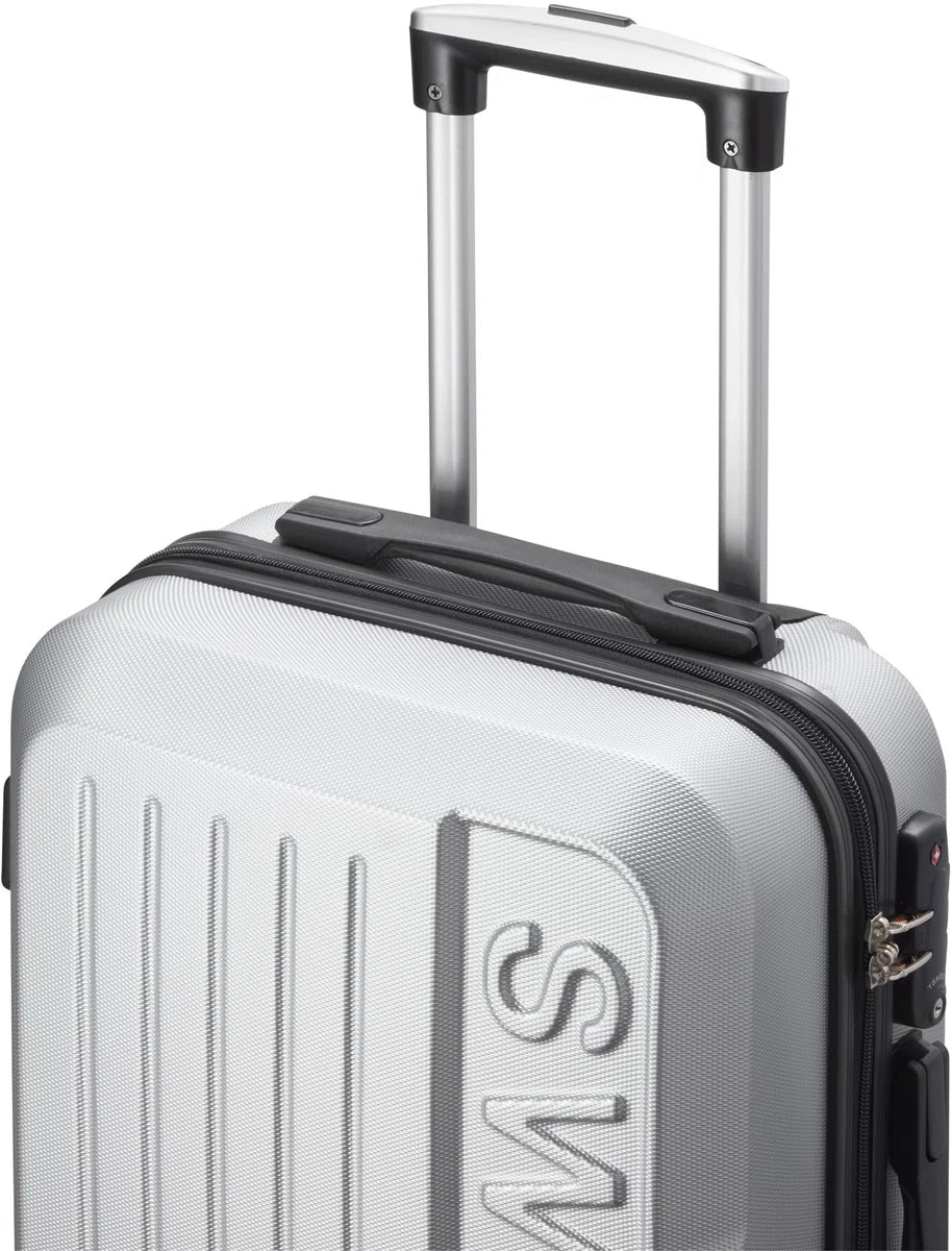 Swiss - Lausanne - Handbagagekoffer - 4 Wielen - TSA-Cijferslot - Zilver