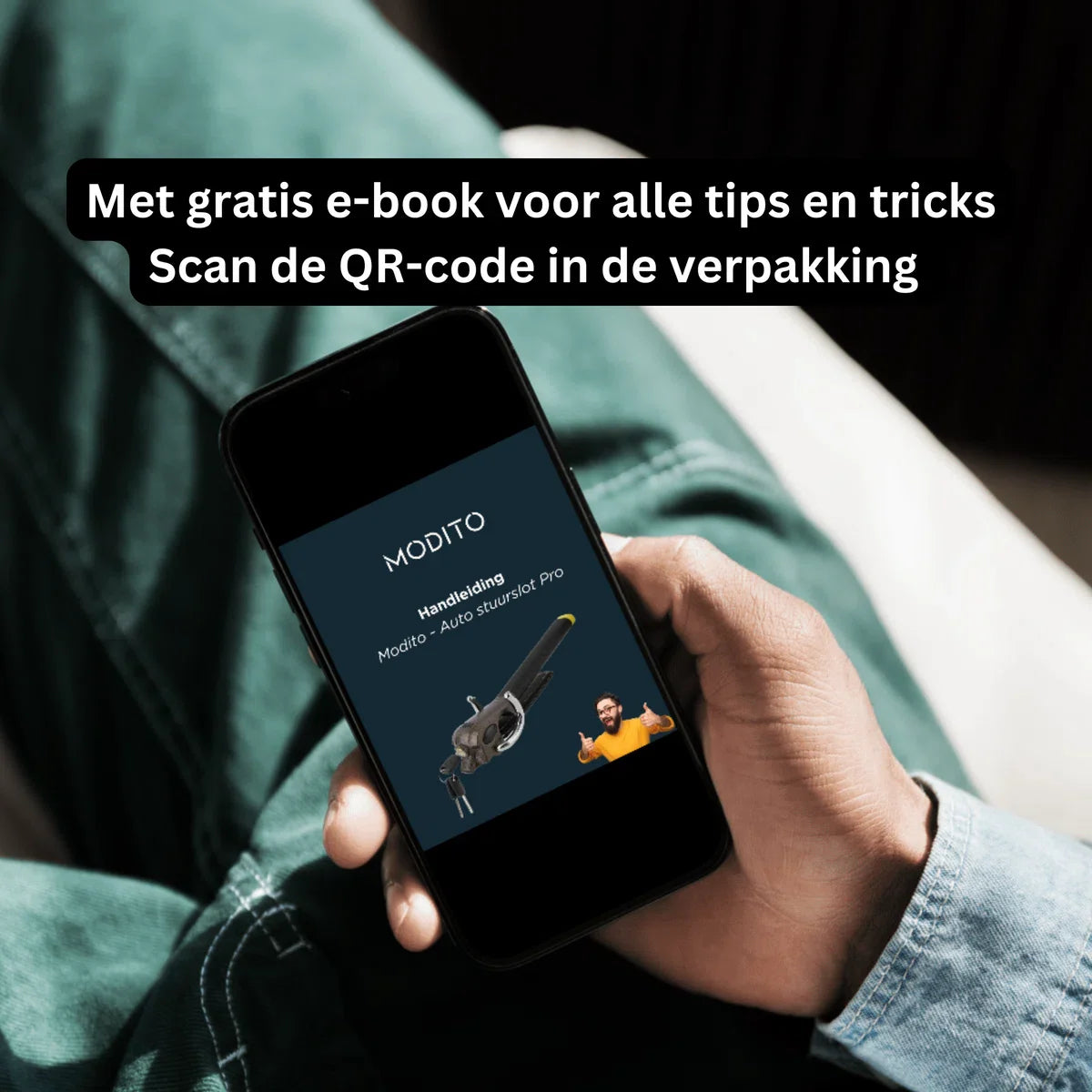 Modito Stuurslot Voor Auto - Stuurslot Beveiliging - Voor Autostuur - Anti-Diefstal Vergrendeling - Anti Inbraak - Sloten - Met Alarmsysteem
