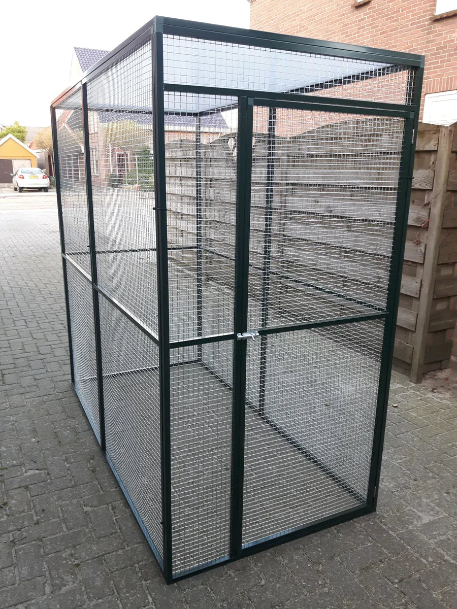 Cat run - Cat cage - Cat enclosure - Aviary - Rabbit run - Aluminium - Maintenance-free - Dimensions 100 x 204 x 202cm.