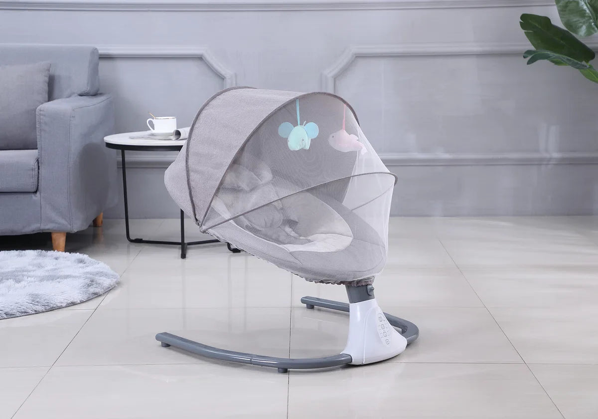 Ultimate Smart Electric Bouncer - Adjustable, Comfortable and Stylish - Baby Swing for Babies - Grey