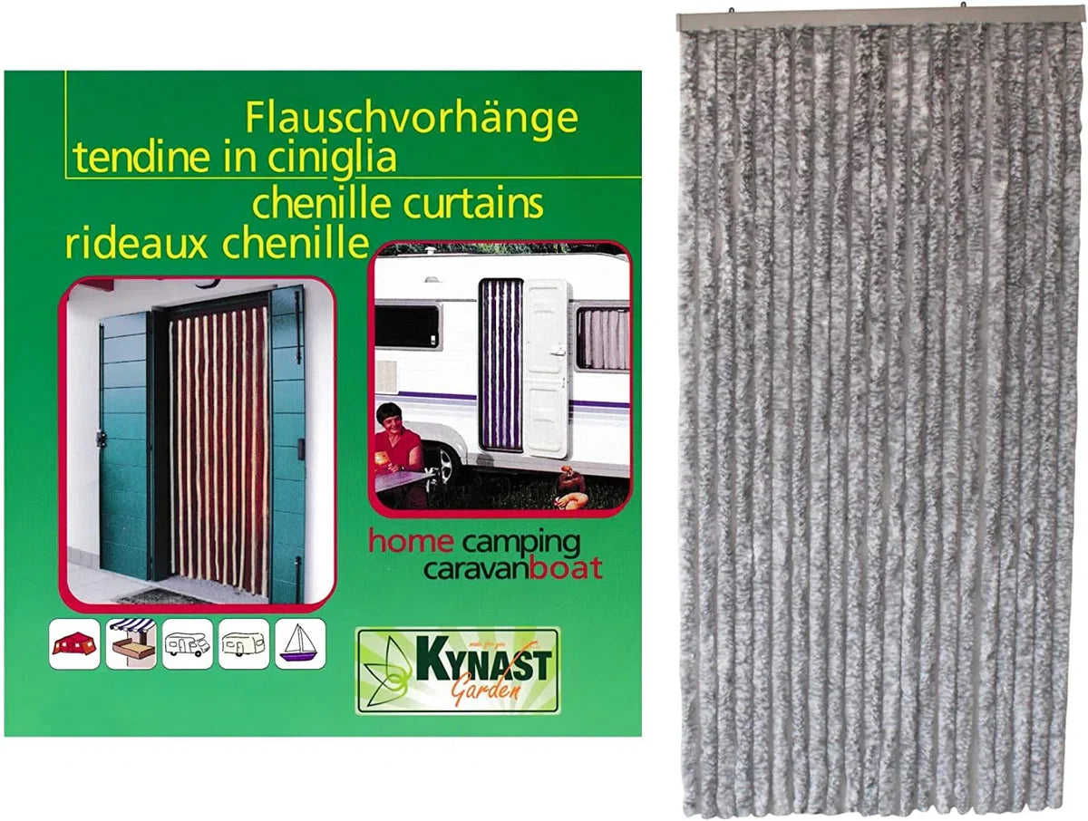 Kynast Cattail Vliegengordijn - 90x200 cm - Grijs/Wit