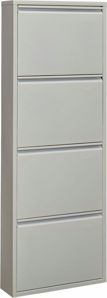 VEEHAUS® - Griffin - Praktisch Schoenenrek -Schoenenrek Grijs - Schoenenrek met 4 Niveaus - Schoenenkast Grijs - Schoenenrek metaal industrieel - Metaal - 50 x 137 x 15cm -Grijs