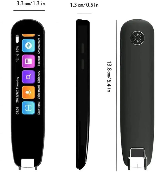 Smart Stem Voice Scan Translator Pen - Multifunctionele Luxe Vertaler - 121 Talen - Zakelijk Woordenboek - Handige Vertaalpen - Reis Vertaal Pen - Vakantie