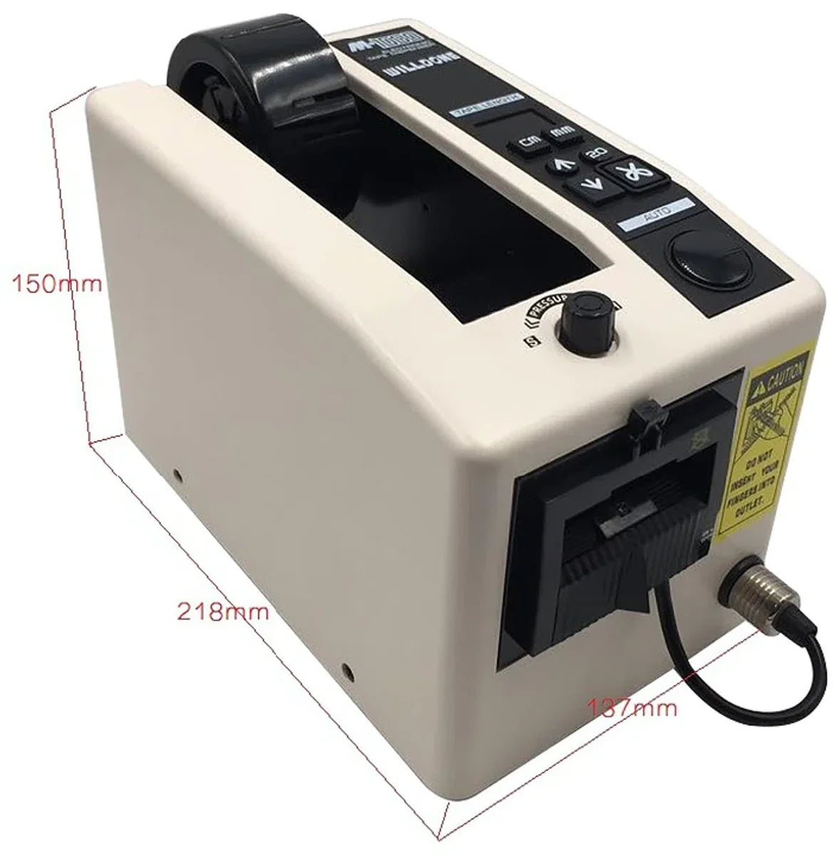 Tape Dispenser - Automatic Cutter - Tape Cutter - Adhesive Tape - Packaging Aid - Packing Made Easier - Tool - Grey