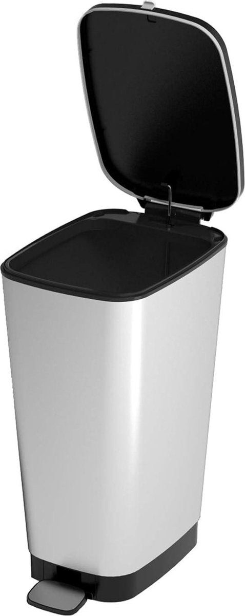 Prullenbak 60 liter Chic Afvalbak Pedaal 45 Liter Zilver Prullenbak 60 liter