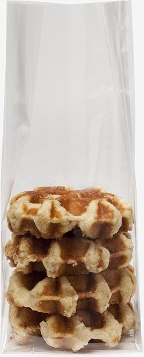 Block bottom bag - treat bag - packaging bag - transparent cellophane bag 95 x 80 + 235 mm - Per 300 pieces