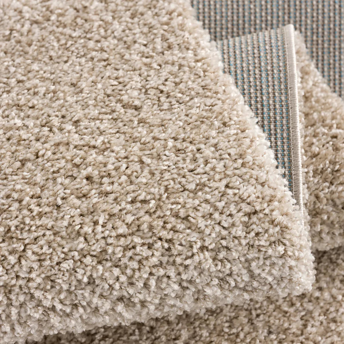 Loca Shaggy Vloerkleed Beige - 140x200 CM - Hoogpolig Vloerkleed - Tapijt Woonkamer, Slaapkamer