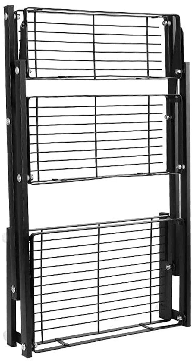 Countertop Organizer - Black - Foldable - Spice Rack for Herbs - Spice Rack - Standing Spice Rack - Kitchen Organizer - Storage for Kitchen Utensils