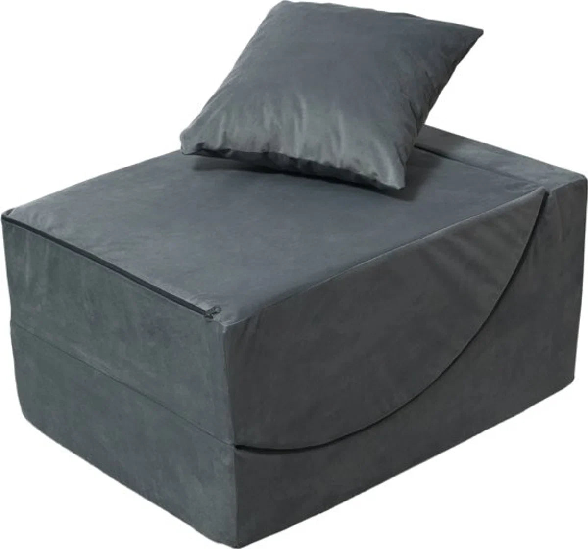 Daybed - foldable - 150x60x40 cm - black red