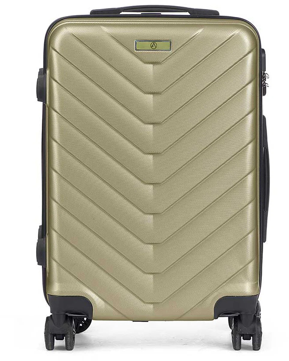 Cabine handbagage reistrolley koffer Pyramid - zwenkwielen - 57 x 38 x 23 cm - 48 liter - groen - cijferslot - dubbele trekstang