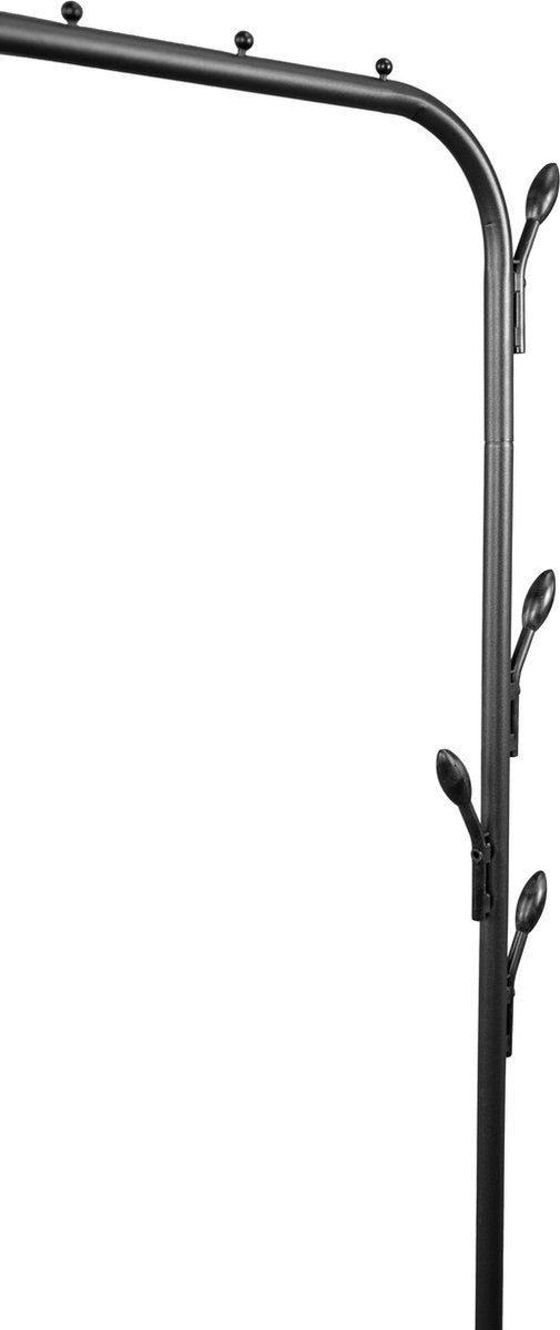 LG Life’s Green Kledingrek - Dressboy – Zwart – Metaal – Garderoberek met ophanghaken – H144xB110xD40 cm