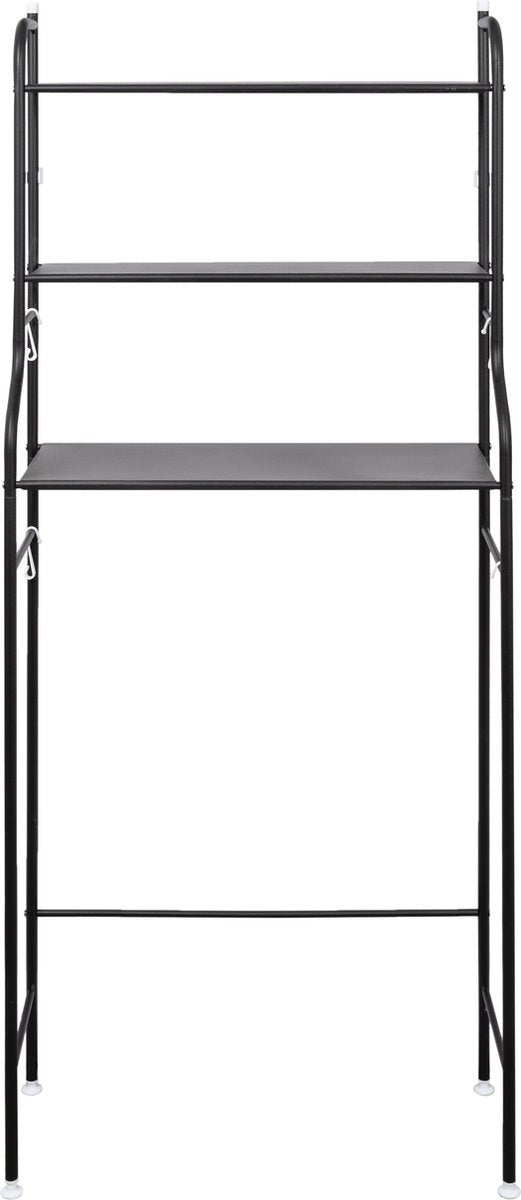 LG Life's Green washing machine conversion - Space-saving toilet storage rack - Toilet rack with 3 shelves - Stable washing machine rack - 152.2x24.5x64.5 cm - Black