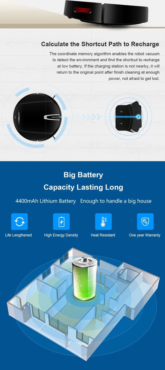 V3S PRO Robot Vacuum Cleaner - Smart Mapping - New Powerful Model - Dry and Wet Mopping Combo - WiFi App - Brushless Motor - Works with Alexa and Google Assistant - Ideal for Pet Hair - Carpet - Hard Floor