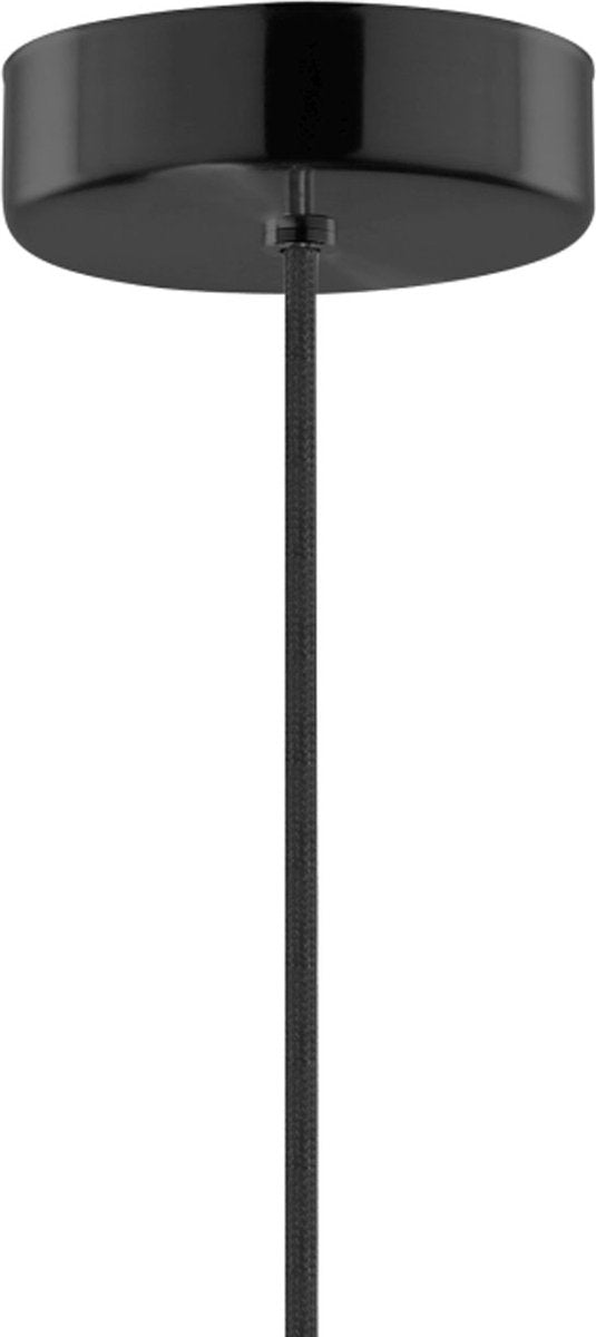 Rattan hanglamp Stripes | 1 lichts | zwart / naturel | rattan / metaal | Ø 40 cm | in hoogte verstelbaar tot 140 cm | eetkamer / eettafel / woonkamer lamp | modern / landelijk design
