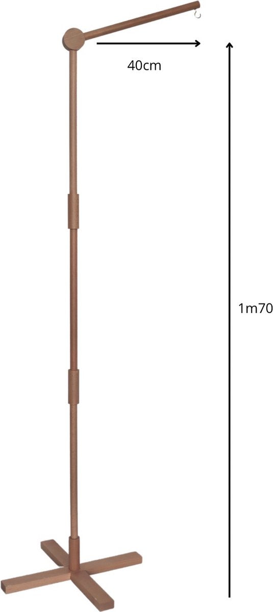 Wooden stand for musical mobile