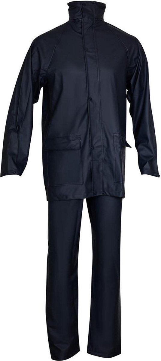 Regenpak PU marineblauw maat XXL