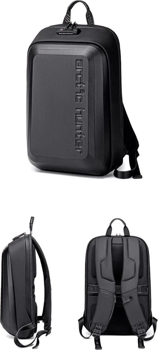 Arctic Hunter Backpack Men and Women - 15.6 Inch Laptop Backpack - School Bag - Motorcycle Backpack - Hardcase - Water-resistant