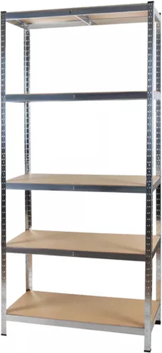 Stevige Stellingkasten - 220 cm hoge stellingkast metaal - Opbergrek - Magazijnstelling - Stelling met legplanken - Zware stellingkast - Opbergrek met planken - Stalen stellingkast Grote stellingkast - Opslag stelling - Opbergrekken - 220x100x45 cm