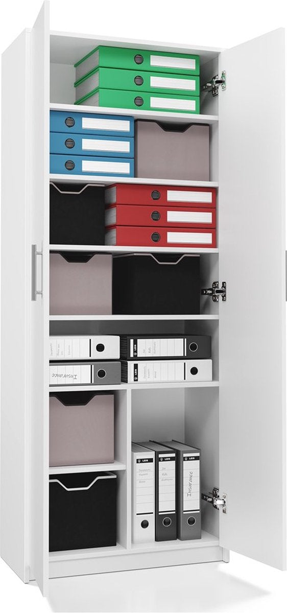 Kantoorkast-Kledingkast Wit