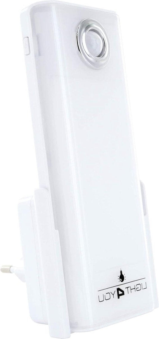 LED Nachtlampje 4-in-1 Multifunctionele Lamp - Stopcontactlamp - Noodlamp Zaklamp - Bewegingssensor Oplaadbaar - Inductie Oplaadfunctie
