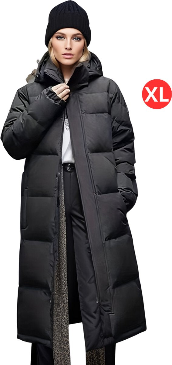 Winterjas - Parka Dames Winterjas - Winter - Volwassenen - Zwart - Maat XL