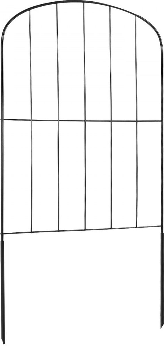 28x decoratief tuinhek 61x33cm metalen hekwerk van koolstofstaal insteekhek 5,08cm spiesafstand hondenhek gaashekwerk bedhek metalen hekwerkelementen inclusief bevestigingsmateriaal