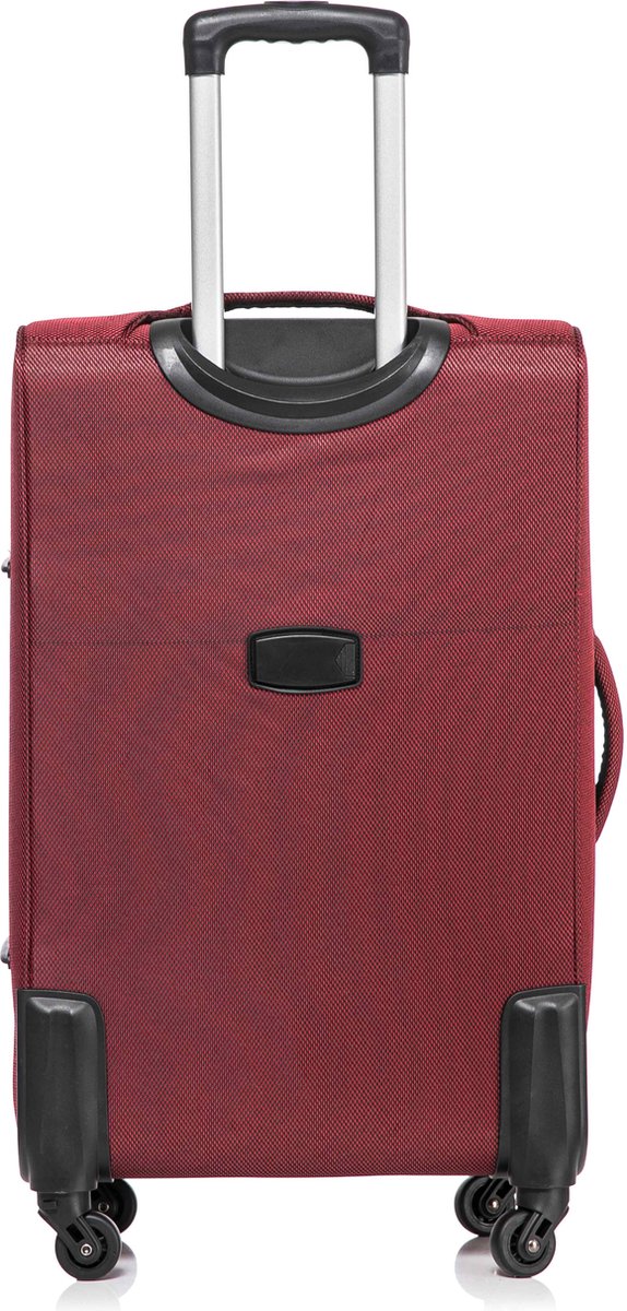 Dubai Abu Dhabi Grote XL Koffer - 88 cm - 125/135 liter - Uitbreidbaar - Rood