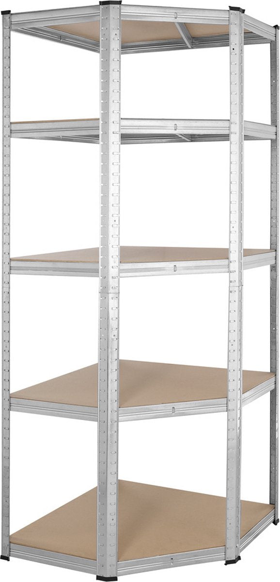 Stellingskast Hoek - Opbergplanken - Boutloze Plank 180x70x40cm Gegalvaniseerd 875kg