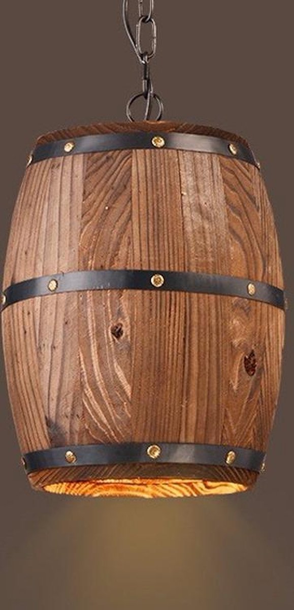 YWXLight Vintage vat kroonluchter creatieve houten wijnvat verlichting gepersonaliseerde Cafe Bar lamp