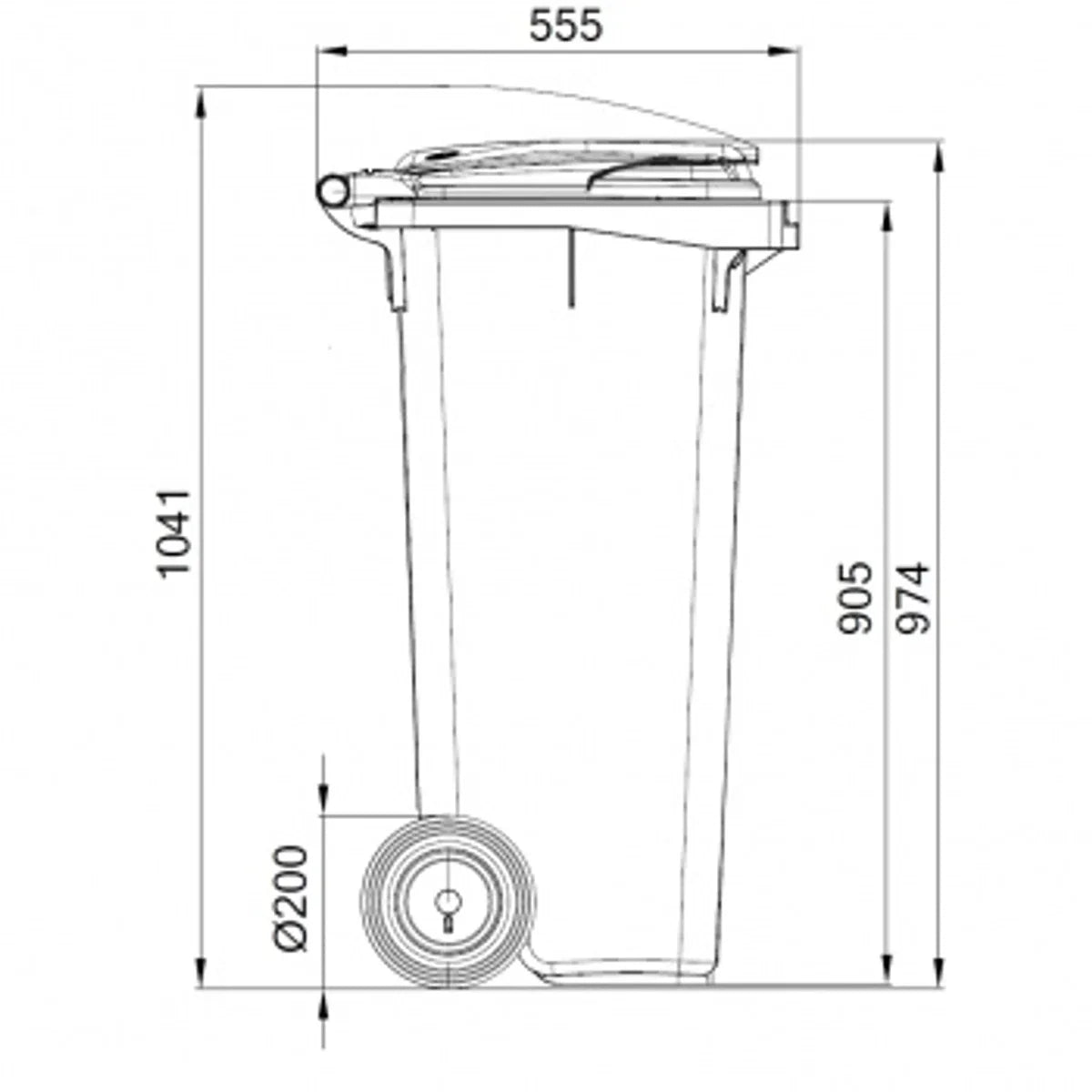 Mini Container - 120 liter Grijs - Kliko Afval Container 120 liter - Afvalbak 120l