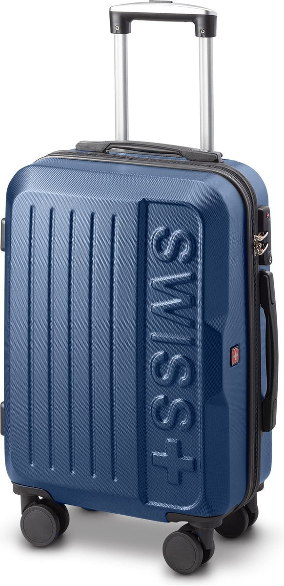 Swiss - Lausanne - Handbagagekoffer - 4 Wielen - TSA-Cijferslot - Blauw