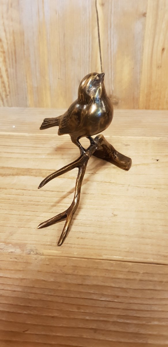Bronze Sparrow on Branch | Bronze Sculptures | Bronze Animal Sculptures | 1 Year Warranty