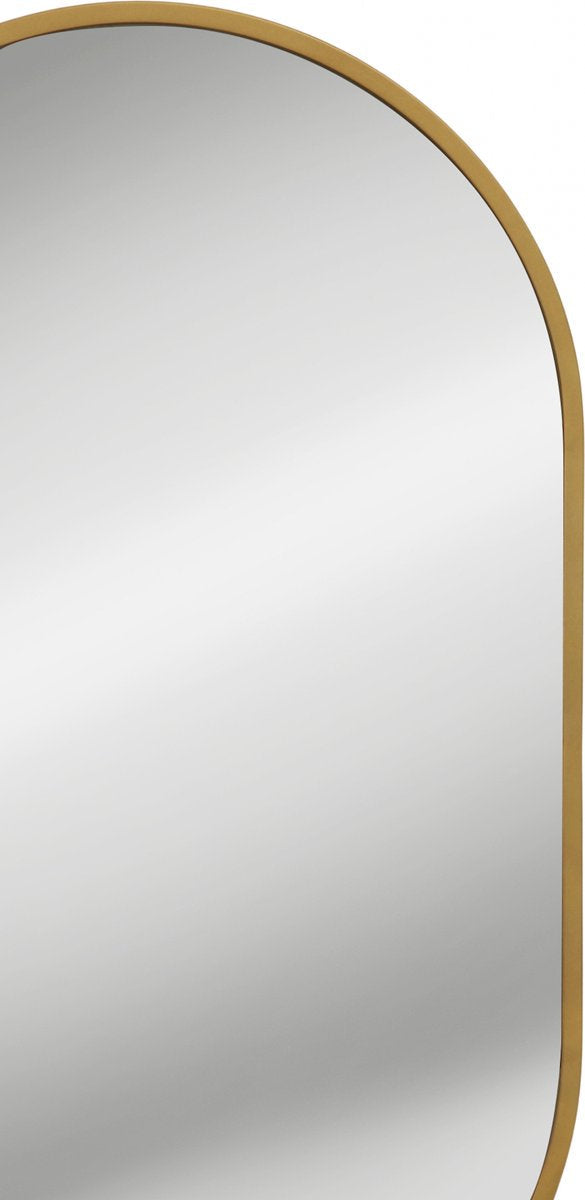 Badkamerspiegel Ovaal goud - Metaal - Spiegel - Hangspiegel - Wandspiegel - 100x60 cm