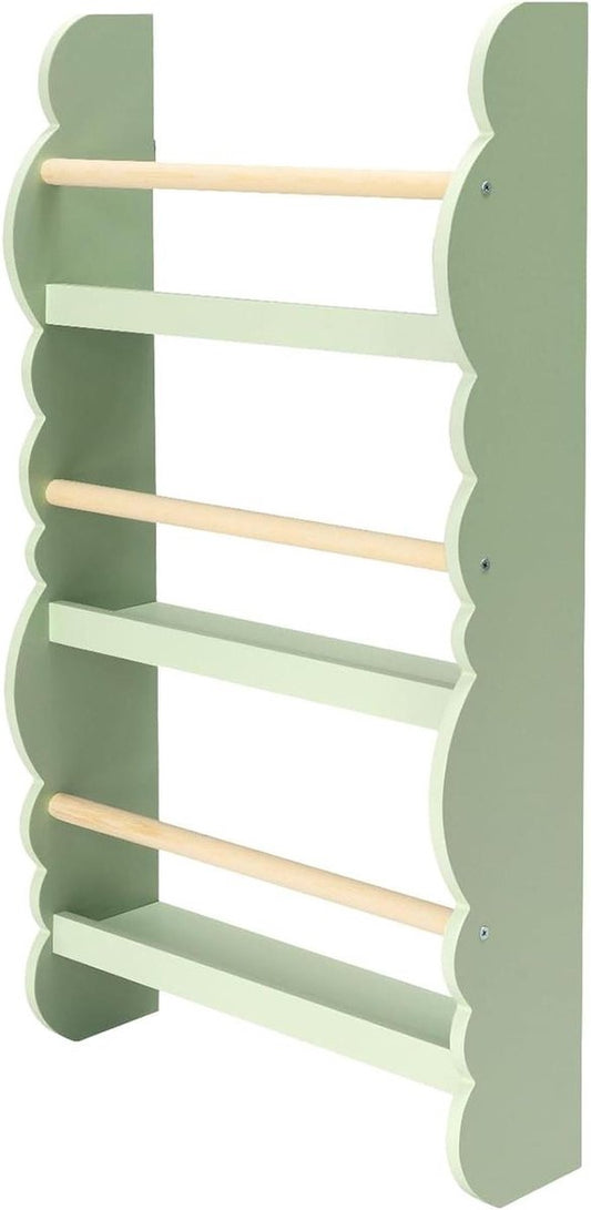 Children's bookcase wall shelf with 3 shelves - storage for books - pine wood E1 MDF - journey to the forest - children's room playroom toy cabinet