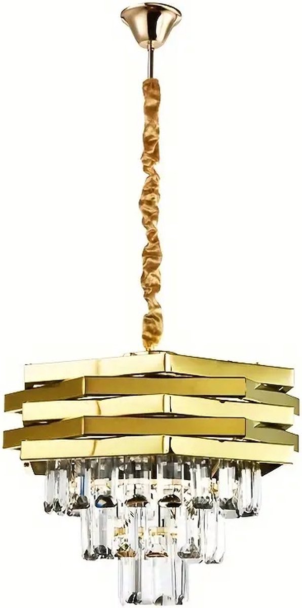 Kristallen Kroonluchter - Crystal Chandelier - Goud - Hanglamp - Woonkamerlamp - Moderne lamp - Plafonniere