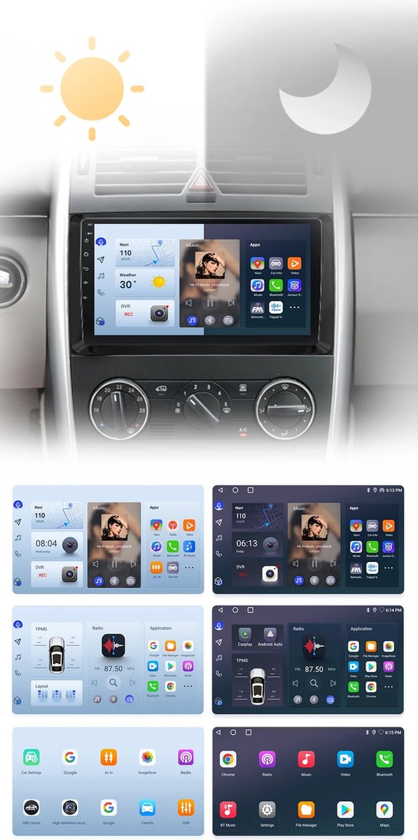 Autoradio - Android Carplay - Bluetooth Radio - Mercedes Benz W169 W245 B200 W906 Sprinter W639 Vito