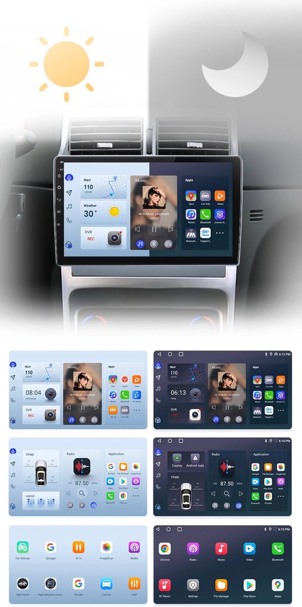 Autoradio - Android Carplay - Bluetooth Radio - Peugeot 307