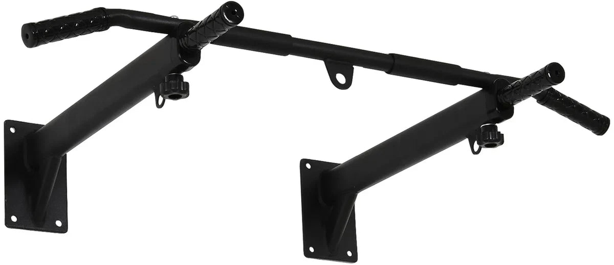 Pull Up Bar - Chin up bar - Pull up bar wandmontage - Pull up bar muur - Optrekstang - Thuis Sporten - Bokszak - Ophangbeugel - Fitness - Belasting 150 Kg - Zwart