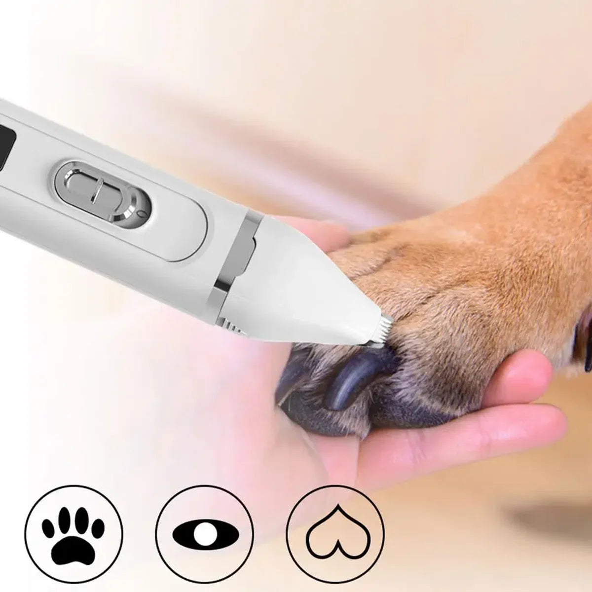 Hair trimmer - Pet hair remover - 3 Pieces Pet Clippers White Small Dog Shaver Ceramic
