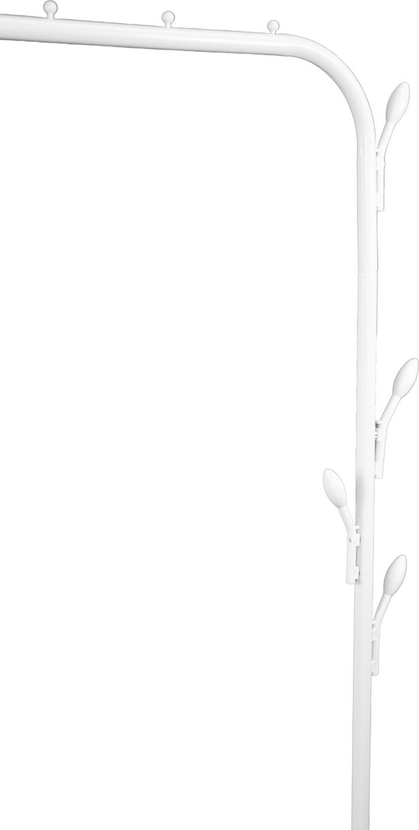 LG Life’s Green Kledingrek - Dressboy – Wit – Metaal – Garderoberek met ophanghaken – H144xB110xD40 cm